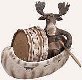 Four Moose & Canoe Coasters - Style gsc001