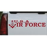10in X 2.4in Red -- Air Force Masonic Compass and Square Military Car Window Wall... by Rad Dezigns