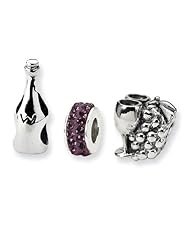 Sterling Silver Reflections Wine Country Boxed Bead Set
