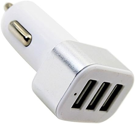 White 3 USB 5V 2.1A Car charger and Cigarette  Apple, Android Devices, Apple iPhone, iPad, iPad Air, iPad mini, Samsung and More. CE/FCC/ROHS approved and IC protection to ensure very high quality.