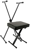 World Tour Single X Keyboard Stand Deluxe Bench Package