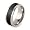 Ridged Brushed and Polished Black Plated Tungsten Carbide Ring with Laser Design (9.0mm) - Size 5