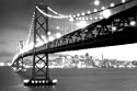 San Francisco-Gate Bridge in Black and White, Photography Poster Print, 24 by 36-Inch