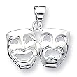 Sterling Silver Comedy/Tragedy Charm Pendant