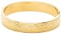 14k Yellow Gold Filled Sterling Silver Engraved Flower Bracelet, 7"