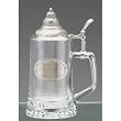Pewter Emblem Removable Lid Glass Starbottom 13.5oz Stein