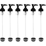 Black Dispenser Pumps and Collars for Soap and Lotion Jars or Bottles - 6 Sets