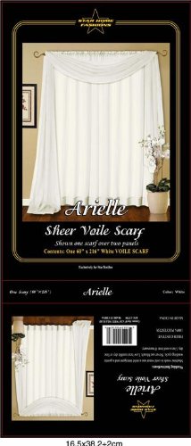 Sheer Voile One Window Curtain/panel 60'' X 84'' Inch White