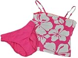 JAG 2 Piece Tankini Swimsuit Set Pink White Floral
