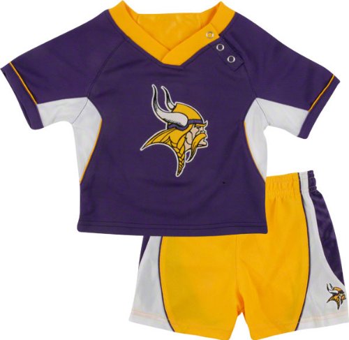 Minnesota Vikings Infant Raglan Crew Shirt and Shorts Combo Pack