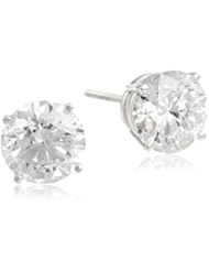 IGI Certified 14k Gold Round Diamond Stud Earrings (4 cttw, H-I Color, SI2-I1 Clarity)