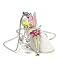 Pink White Gold Crystal Cartoon Character Tinkerbell Necklace Jewelry
