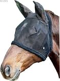 United Sportproducts Germany USG  3864 Fliegenhaube, sw., Pony, mit Ohrenschutz