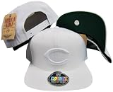 Cincinnati Reds White on White Plastic Snapback Adjustable Snap Back Hat / Cap