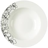 Forma Fine Bone China Rimmed Black Embossed 23cm Soup Plate