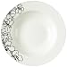 Forma Fine Bone China Rimmed Black Embossed 23cm Soup Plate
