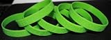 1 Green Silicon Wristband/ Bracelet "ONE LIFE ONE CHANCE"