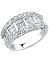 18K White Gold 2.32ct Traditional Uniqueness Channel Baguette & Diamond Band