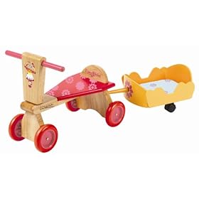 In the Night Garden Upsy Daisy Wooden Sit and Ride with Bed Trailer 