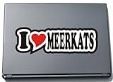パソコン用スキンシール - I Love Heart Sticker 210 mm I LOVE MEERKATS
