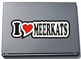 パソコン用スキンシール - I Love Heart Sticker 210 mm I LOVE MEERKATS