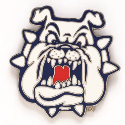 FRESNO STATE BULLDOGS OFFICIAL LOGO LAPEL PIN