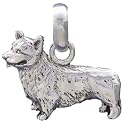 Pembroke Welsh Corgi Sterling Silver Charm