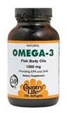Country Life Omega 3 Fish Body Oils 1000 mg, 100 Softgels