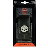 Fuse Harley Davidson Rhinestone Leather Holster for iPhone and Most SmartPhones - Retail Packaging - Black
