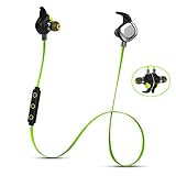 魔浪 Bluetoothステレオタイプ、防水、カナル式イヤホン、CVC6.0、ノイズキャンセルスポーツイヤホン、NFC ,ランニング、ジムなどで使える、そしてマイク付き- 薄緑