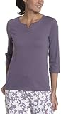 Nautica Sleepwear Women's Solid 3/4 Sleeve Jersey Knit Sleep Tee - 930263