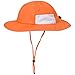 SwimZip Unisex Child Wide Brim Sun Protection Hat UPF 50 Adjustable Orange 6-24 Month