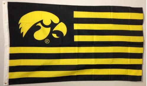University of Iowa Hawkeyes Striped Flag 3x5 Large