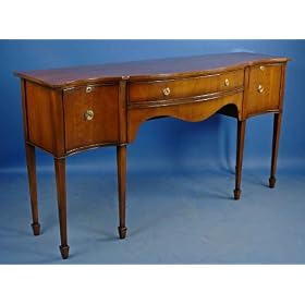 Antique Style Cherry Serpentine Sideboard