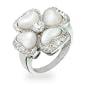 Addison's Mother of Pearl and CZ Flower Ring