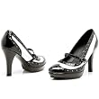 Womens Mary Janes Gangster Shoes 4 Inch Heel Wingtip Shoes