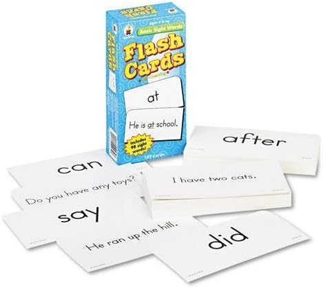 CARSONDELLOSAPUB CD3910 Flash Cards, Basic Sight Words, 3w x 6h, 102/Pack
