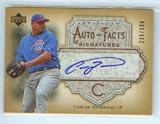Carlos Zambrano Autograph 2006 Upper Deck Baseball Auto-Facts Signatures Card #AF-CZ & #236/300 Signed Chicago Cubs