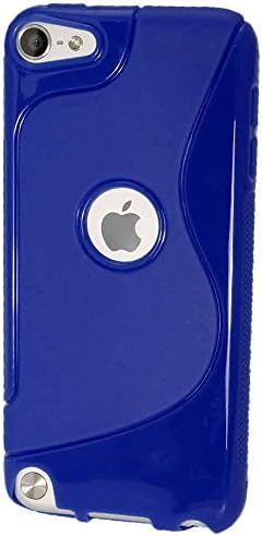 iGadgitz S Line Blue Crystal Gel Skin (TPU) Case Cover for Apple iPod Touch 6th Generation (July 2015 onwards) &amp; 5th Generation (2012-2015) + Screen Protector
