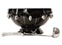 Halloween Skull & Bones Punch Bowl with Ladle, Black and Silver