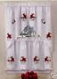 APPLES/APPLE EMBELLISHED TIER CURTAIN AND SWAG SET, 36" Long Curtains & Swag Top