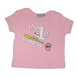 Infant / Baby MLB Chicago Cubs Walking Bear My First Tee T-Shirt - Pink (Size: 6/9)
