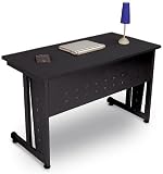 OFM 55103-GRAPHITE & BLACK Modular Computer/Privacy Table - 24 x 48 Inches - Graphite and Black