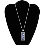 NCAA Kansas Jayhawks Ladies Rectangle Rhinestone Necklace