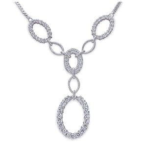 Click here to buy European Style Round Shape White CZ Gemstone Pendant Necklace in Sterling Silver.