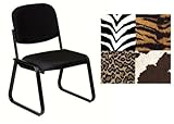 IMAGE OF Deluxe Bobcat Animal Print Armless Guest Reception Office Desk Chairs
