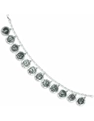 Genuine .925 Sterling Silver 12 Saints Bracelet 17.2 Grams . 100% Satisfaction Guaranteed.