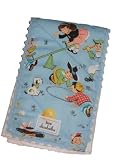 Vintage-style Kids Playing Baby Boy Burp Cloth