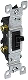 Leviton 1451-2E 15 Amp, 120 Volt, Toggle Framed Single-Pole AC Quiet Switch, Residential Grade, Grou