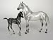 BREYER HORSES THOROUGHBRED HORSE & FOAL - GREY